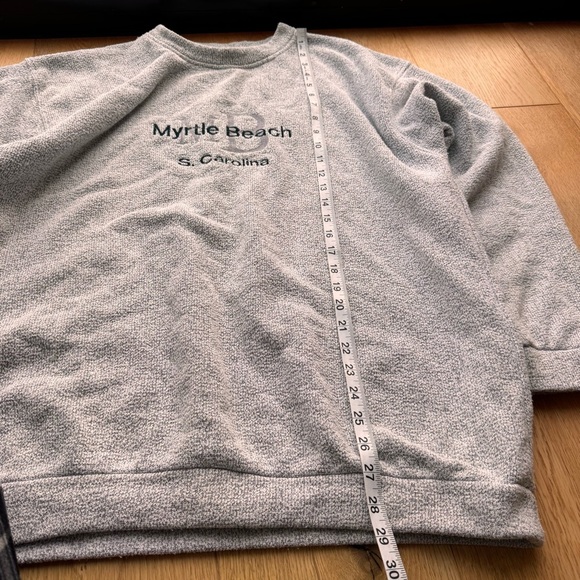 VINTAGE  EXIST SPORTS LINE WHITE & GREY MYRTLE BEACH SWEATER - XL - Picture 6 of 13